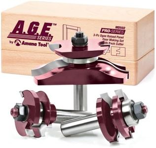 A.G.E. Series by Amana Tool MD502 Raised Panel Door Making Carbide Tipped Router Bit Set with Back Cutter with 1/2-Inch Shank, 3-Piece