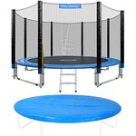 MONZANA® Garden Trampoline | Diameter: 305cm / 10ft | TÜV SÜD GS Certified | With Enclosure Net, Ladder, Safety Pad | Kids and Adults Trampoline