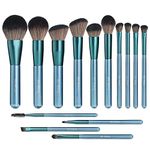 BS-MALL Makeup Brush Set 14Pcs Premium Synthetic Professional Makeup Brushes Foundation Powder Blending Concealer Eye shadows Blush Makeup Brush Kit Deep Starry Blue