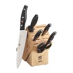 HENCKELS Dynamic 16 Piece Stainless Steel Knife Block Set with Steak Knives, Black, 16pc (17555-216)