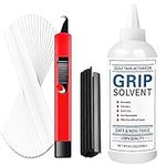 FINGER TEN Golf Grip Kits for Regripping Golf Clubs Professional Repair Premium Hook Blade, Grip Tape Strips,Grip Solvent, Rubber Vise Clamp (Grip Solvent+ Hook Blade+ Rubber Vise Clamp+15 Tapes)