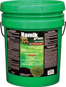 Neogen Rodenticide Ramik Green Rat and Mouse Bait 60 Pack Pail, 15 lb