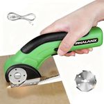 PHALANX Cordless Electric Scissors, 4V Electric Mini Box Cutter, Carpet & Cardboard Cutter Tool with 2 Replacement Blade&Charger, Rotary Cutter for Cardboard Packages Leather Plastic
