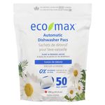 Eco-Max Hypoallergenic Automatic Dishwasher Pacs, 50 count, Fragrance-Free