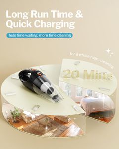 Powools Cordless Handheld Vacuum – Portable, Orange