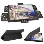 Ruication Tilting Jigsaw Puzzle Board 2-in-1 Designed Stand & Cover Lightweight Felt Jigsaw Board with 6 Drawers Portable 1500 Pieces Jigsaw Puzzle Table for Games Adults Gift