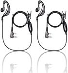 JUCJET Walkie Talkie Earpiece, 2 Pin Security Headset, Surveillance Earpiece Compatible for BF-88E BF-888S UV-5R UV-5RE Two Way Radio (2 Pieces)