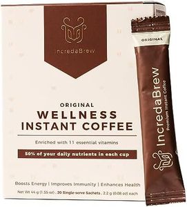 New IncredaBrew Gold Vitamin Rich Wellness Instant Coffee - Original Flavour | Pack of 20 Premium Coffee Powder Sachets | Healthy Coffee with 11 Essential Vitamins | Energy & Immunity Booster | Makes 20 Cups