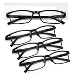 LUFF 4Pcs Anti-Blue-ray Reading Glasses for Men Portable Ultra-Light Readers