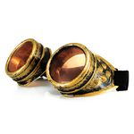 4sold Round Rave Novelty Cosplay Steampunk Goggles UK Ultra Premium Quality Cyber Glasses Glasses Victorian Punk Style Welding Cosplay in a Gothic Style Goth Rustic Rivet Vintage