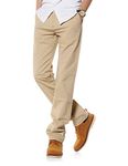 Demon&Hunter 900X Classic-Fit Series Mens Chinos Trousers, 35W-32L, Dh9003 X Light Khaki