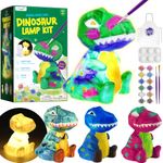 Paint Your Own Dinosaur Lamp Kit, Art Supplies Arts & Crafts Kit, Painting kit for Kids 6-12, Dinosaur Toys for Boys Girls and Kids, Toys Girls Boy Birthday Gift Ages 3 4 5 6 7 8 9 10 11 12+