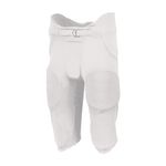 Russell Athletic Men's Integrated 7-Piece Pad Football Pant, White, Medium