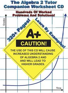 Algebra 2 Tutor Companion Worksheet CD