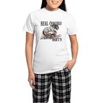 CafePress Real Cowgirls Aint Afraid Of Dirt Pajamas Women's Novelty Cotton Pyjama Set, Comfortable PJ Sleepwear