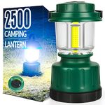 LED Camping Lantern, COB Battery Lantern 4D Batteries Powered 2500LM, Water Resistant Emergency Lantern for Power Outage, Hurricane, Hiking