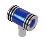 AutoMoto Stain Less Steel Hammer Type Gear Knob Shifter Manual or Automatic Shift Knob Aluminum Alloy Car Shifting Head T Shape Lever Stick Handle Compatible for All Type of Cars (Blue Colour)