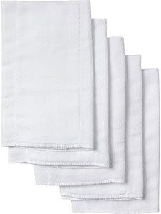 Gerber 5 Count Organic Birdseye Prefold Cloth Diaper, White