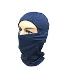 Gajraj unisex-adult Spandex;Cotton Balaclava (MaskCotton_Navy Melange_Free Size)