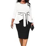 FANDEE Black and White Plus Size Wo