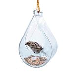 Wildlife World Dewdrop Clear Window Bird Feeder with Feeding Tray