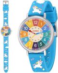 Time Teacher Kids Watch for Children Girls Boys,Cartoon Waterproof Analog Watches for Girls Ages 3-12,Toddler First Watch with Quartz Movement,Educational Teaching Watch Gifts with Easy To Read Dial…