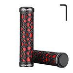 ROCKBROS Bike Grips Non-Slip Bike Handle Grips Double Lock-on Bicycle Handlebar Grips for BMX, MTB, Folding Bikes 22.2mm