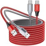 Long USB C Cable [2-Pack 10ft], USB C Charger Cable Nylon Braided USB Type C Fast Charge Cable Compatible with Samsung Galaxy A10e A20 A50 A51 A71,S20 S10 Plus S10E,Note 20 10, Moto