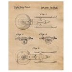 Vintage Star Trek Patent Poster Prints, Set of 1 (11x14) Unframed Photo, Wall Art Decor Gifts Under 20 for Home, Office, College Student, Teacher, Trekkies, Comic-Con & Movies Fan