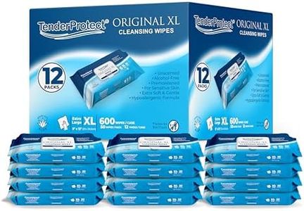TenderProtect® Original XL Premium Adult Wipes (600 Ct), Extra-Large 9"x12" Wet Wipes with Aloe, Wash Cloths for Babies & Elderly, Incontinence, Hands & Body Cleaning