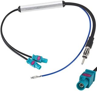 Greluma Adattatore per antenna autoradio, doppio adattatore antenna Fakra Z a DIN per ricevitore autoradio/unità principale GPS