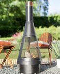 Colorado La Hacienda Modern Streamline Chimenea, Tall Log Burner (Large Garden Patio Heater, Fire Pit Wood Stove BBQ Chiminea)