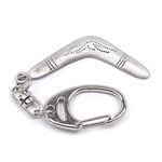 Metal Planet Ltd Boomerang keyring with 'Return safely x' message