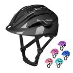 KAMUGO Bike Helmet Kids Toddler, Girls and Boys Bike Helmet Adjustable Helmet for Age 2-8 Years Old, Multi-Sport Helmet for Cycling Skateboard Skating Scooter Helmet (Black)