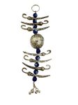 numeroastro Nimbu Mirchi | Nazar Battu | Evil Eye Protector Hanging with Evil Eye (Metallic Silver) (1 Pc)