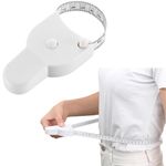 OPSUZY Body Measuring Tape Retractable Measurement Tape for Body Inch Tape for Measurement for Body Tape Measure with Lock (White)