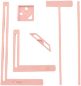 UPTTHOW 6Pcs Bookbinding Easy Scrapbooking Tool for Starter, Complete Great Stencils and Cutter Guide Kit Can Be Made Into Notebook Calender Junk Journal Handbook, 6pcs Light Pink
