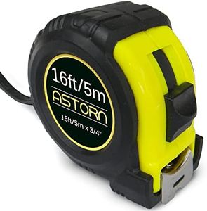 Astorn Metric Tape Measure 16ft/5M Retractable - Clear, Easy to Read Measuring Tape for Adults & Kids - Cinta Metrica Profesional Measurement Tape for Contractors & DIY