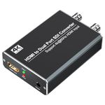 MISOTT 4K/60Hz HDMI to SDI Converter, Support Dual Port SDI Outputs Simultaneously, Compatible with 4Kx2K/60Hz HDMI 2.0 Input and 3G-SDI/HD-SDI Output