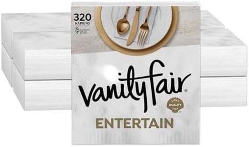 Vanity Fair Entertain Paper Napkins, 320 Count, Disposable Napkins Made For Entertaining And Events