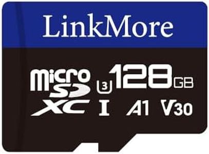 LinkMore 128GB Micro SDXC Card, A1, UHS-I, U3, V30, Class 10 Compatible, Read Speed Up to 95 MB/s,Write Speed Up to 50 MB/s, SD Adapter Included