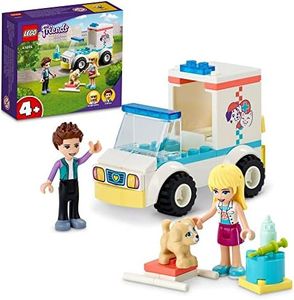 LEGO® Friends Pet Clinic Ambulance 41694 Building Kit; Dog Toy for Kids Comes with Stephanie and Ethan; for Ages 4+