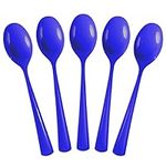 Disposable Dark Blue Plastic Spoons