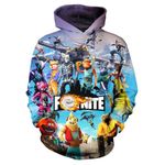 Cbiagz Boys/Girls Game Hoodie Unisex 3D Printed Anime Sweatshirts Battle Royale Pullover Hoodies, D, Medium