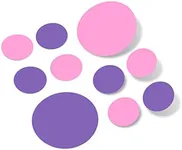 Pink/Lavender Vinyl Wall Stickers - 2 & 4 inch Circles (300 Decals)