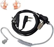 HYSHIKRA UV5R Headset with Mic 2 pin Security Police Acoustic Tube Earpiece for Baofeng BF-888S UV82 for Retevis RT22 RT27 RT15 RT19 Kenwood Two Way Radio