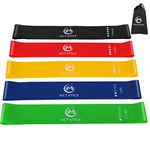 Resistance Bands Set 5,Exercise Bands Resistance For Women And Men For Yoga And Pilates, With Training Guide And Carrying Bag