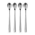 Robert Welch Malvern Bright Long Handled Spoon, Set of 4. Suitable for Latte, jam and ice Cream. Made from Stainless Steel. Dishwasher Safe.