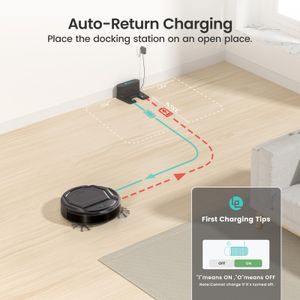 Lefant M210P Robot Vacuum Cleaner, Grey – 2200Pa, Alexa, Self-Charging, Pet Hair