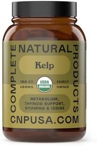 Raw Sea Kelp Powder Supplement - 600mg Capsules 100 Pills Powdered Raw Seaweed & Thyroid Support Supplement